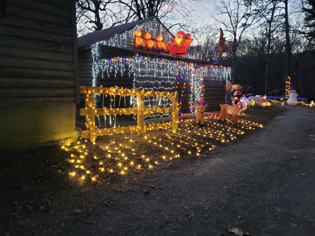 Christmas lights fundraiser display at Lawrenceville United Methodist Church